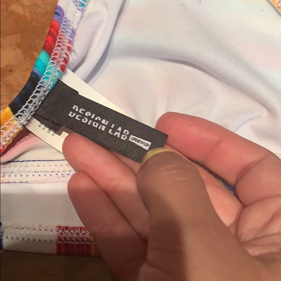 Multicolored striped bikini top NWOT - Picture 4 of 5